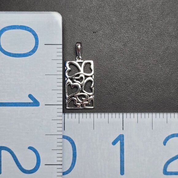 Sterling Silver Open Heart Pendant - Picture 7 of 7